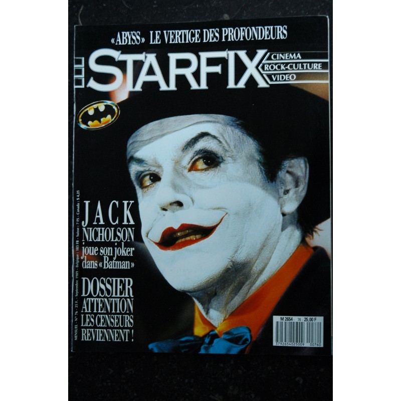 STARFIX 075  n° 75  * 1989 *  MEL GIBSON  L'arme fatale II  James Bond  SOS Fantômes II