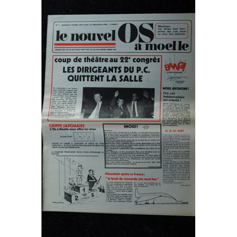 le nouvel OS à moelle  n°   1  *  4 février 1976  *