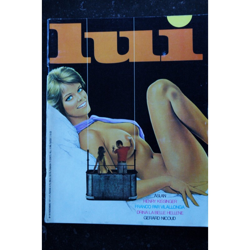 LUI 094 N° 94 COVER SPECIAL ASLAN HOVIV PHOTO RAYMOND DEPARDON EROTISME GLAMOUR CHIC 1971