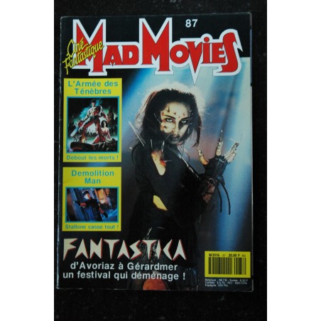 Ciné Fantastique MAD MOVIES  n° 86  * 1993 *   STALLONE  La famille ADAMS  ACTION MUTANTE