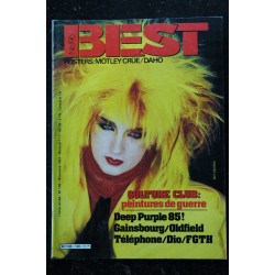 BEST 196 NOVEMBRE 1984 MOTLEY CRUE DAHO CULTURE PUB DEEP PURPLE GAINSBOURG DIO