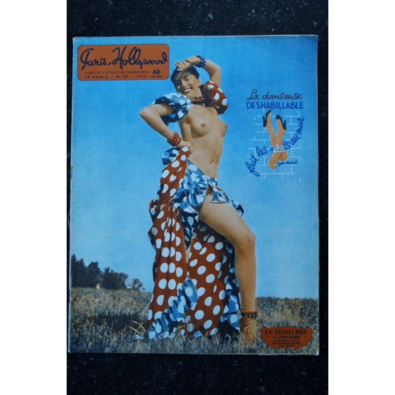 PARIS HOLLYWOOD 82 PIN-UP DESHABILLABLE ROGER BRARD + CALQUE ESPIEGLERIE VINTAGE