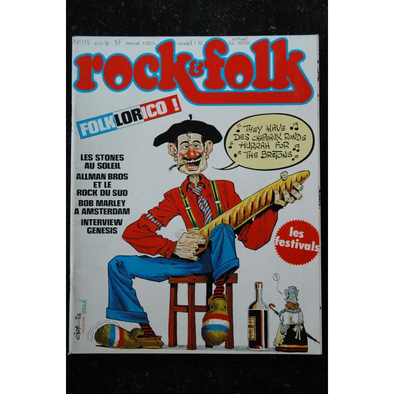 ROCK & FOLK 114  JUILLET 1976  LEONARD COHEN DAVID BOWIE ROLLING STONES PATTI SMITH