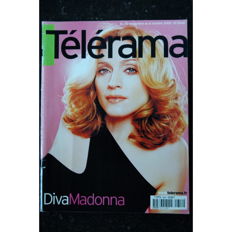 TELERAMA 2646 2000 OCTOBRE COVER MADONNA DIVA MADONNA