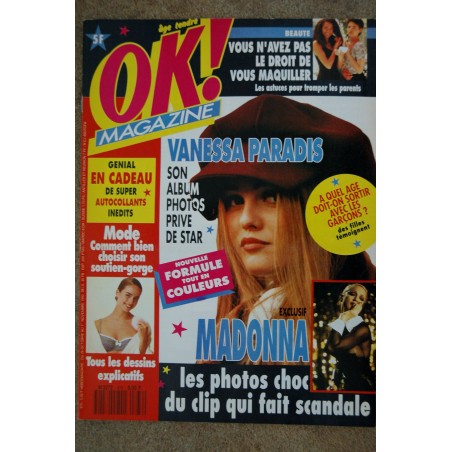 OK ! âge tendre 874 OCT 1992 COVER ROCH VOISINE VANESSA PARADIS LENNY KRAVITZ INTERVIEW CHRISTOPHE LAMBERT