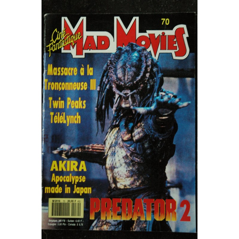 Ciné Fantastique MAD MOVIES  n° 75  * 1992 *  SPECIAL AVORIAZ 1992  FREDDY 6  La famille Adams