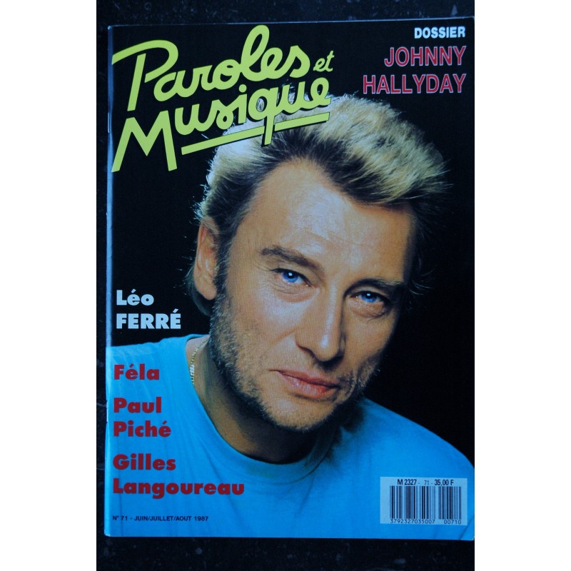 Paroles & Musique    70   * 1987  05  *  GOLDMAN HALLYDAY GAINSBOURG *  Kassav Patricia LAI David BOWIE DUFRESNE