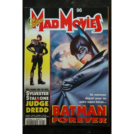 Ciné Fantastique MAD MOVIES n° 96 - 1995 - BATMAN FOREVER SYLVESTER  STALLONE JUDGE DREDD Tank Girl Le village des damnés