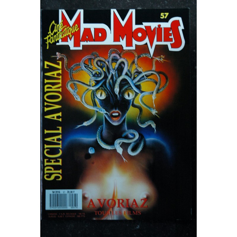 Ciné Fantastique MAD MOVIES  n° 57  * 1989 *  SPECIAL AVORIAZ  Russel Meddings Boivin Cockliss Carmen