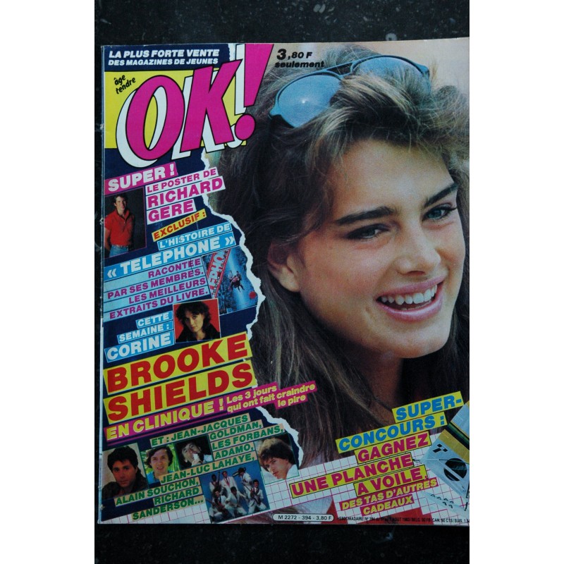 OK ! âge tendre 393  SOPHIE MARCEAU  JULIE HERBERT LEONARD JEANE MANSON RICHARD COCCIANTE