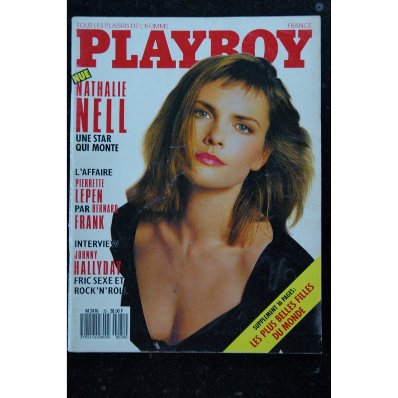 PLAYBOY 025 1987 SEPTEMBRE INTERVIEW JOHNNY HALLYDAY STRIP DANY NATHALIE NELL KARIN SZEKESSY + SUPPLEMENT 16 PAGES