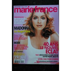 MARIE FRANCE 115 SEPTEMBRE 2004 MADONNA LA MAGNIFIQUE 4 PAGES + COUVERTURE