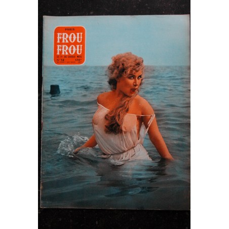 Paris FROU FROU 44 Jayne Mansfield Cover & Monique Van VOOREN en 4°  - Vintage  HOT 1957