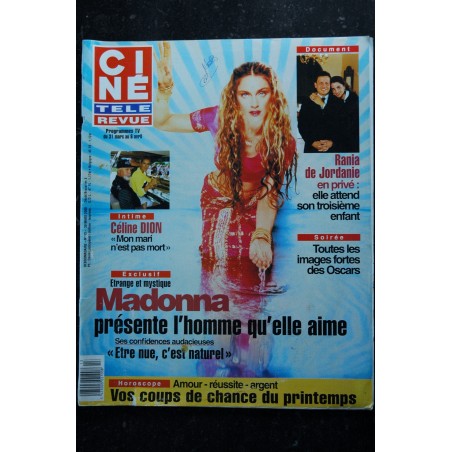 CINE TELE REVUE 49 DECEMBRE 1992 COVER MADONNA SES SCENES D'AMOUR INTERDITES CINDY CRAWFORD ARNOLD SCHWARZENEGGER