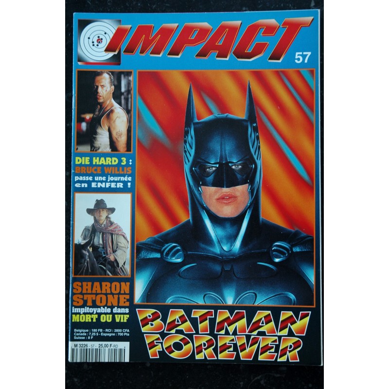 MAD MOVIES IMPACT 57 1995 Sharon STONE Bruce WILLIS BATMAN FOREVER DIE HARD  3 MORT OU VIF