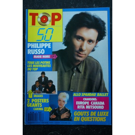 TOP 50 053 MARS 1987 PHILIPPE RUSSO SPANDAU BALLET EUROPE MITSOUKO + POSTERS IMAGES CARMEL