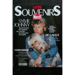 Souvenirs 1990 PARIS MATCH 2H *  Sylvie Johnny 14 p. - De Gaulle - Dassin Dali Godard  Yves Saint Laurent