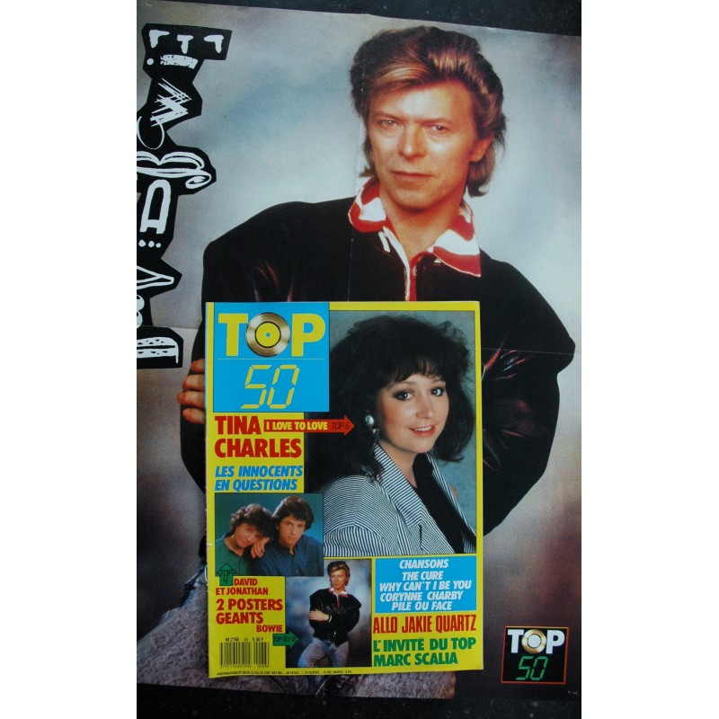 TOP 50 068 1987 06 TINA CHARLES LES INNOCENTS DAVID JONATHAN THE CURE POSTER DAVID BOWIE