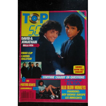 TOP 50 069 1987 06   DAVID JONATHAN U2 EMMANUELLE ELSA CARMEL HALLYDAY