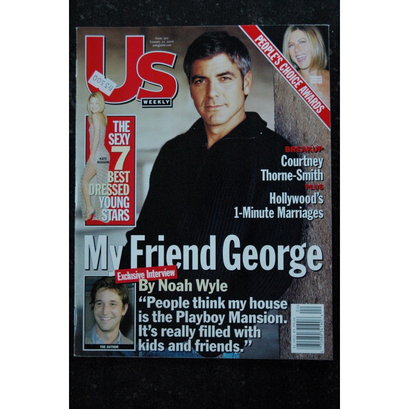 US Weekly 310  - 2001 01 22 -  Georges Clooney Cover + 8 p. - Thomas Gibson - 82 pages