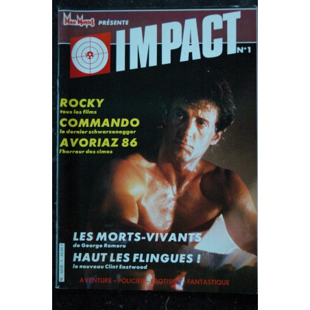 MAD MOVIES IMPACT 8 AVRIL 1987 RAMBO SYLVESTER STALLONE PREDATOR ARNOMD SCHWARZENEGGER BRIGITTE LAHAIE