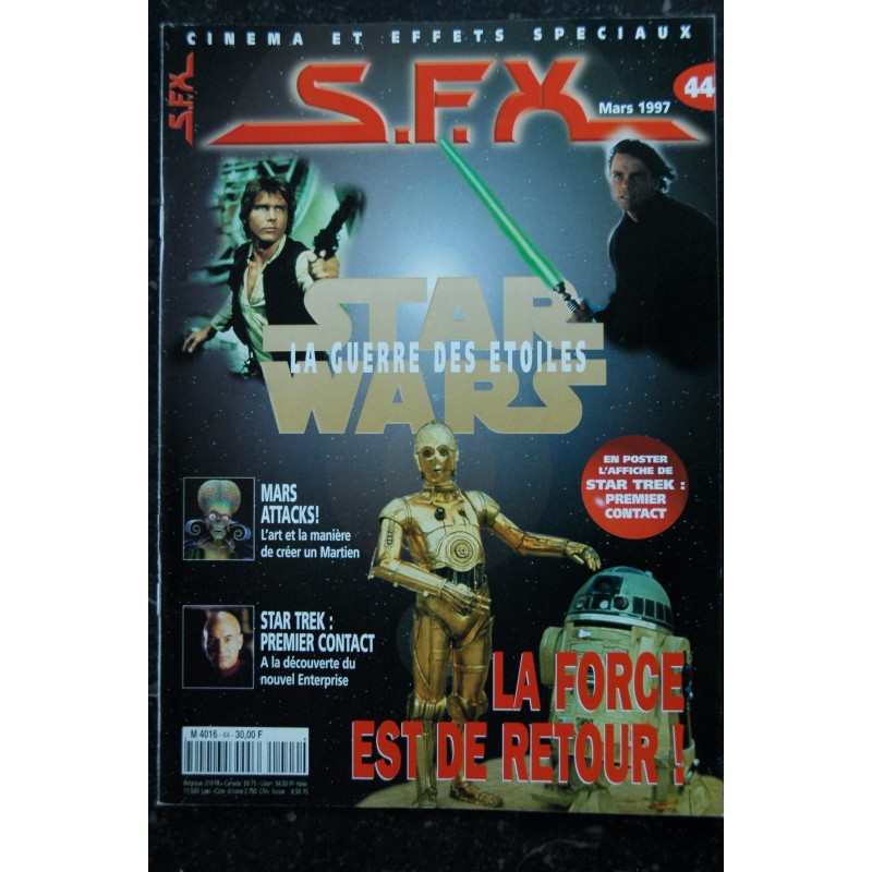 SFX  44  Star Wars - Mars Attacks - Star Trek - Sueurs Froides + Affiches - 48 pages - 1997 03