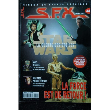 SFX  44  Star Wars - Mars Attacks - Star Trek - Sueurs Froides + Affiches - 48 pages - 1997 03