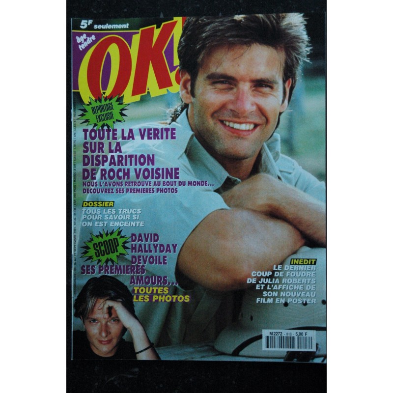 OK ! âge tendre 815 AOUT 1991 COVER PATRICIA KAAS PATRICK SWAYZE BRUCE WILLIS TOM CRUISE