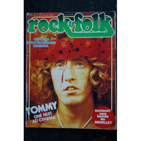 ROCK & FOLK 102 JUILLET 1975 COVER LE RETOUR DE JIMI HENDRIX PAR MOORCOCK