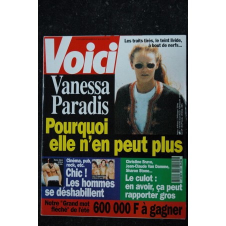 VOICI 299 2 au 8 août 1993 Vanessa Paradis cover + 2 p. - Sharon Stone - JC VanDamme - 72 pages