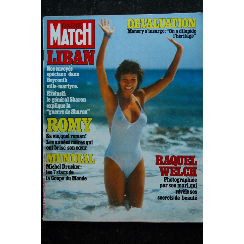 PARIS MATCH N 1726 25 Juin 1982 Raquel Welch Cover 4 P Romy