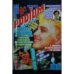 PODIUM HIT 187 SEPTEMBRE 1987 COVER MADONNA CONCERT + POSTER DEDICACE SPECIAL ELVIS NEUF