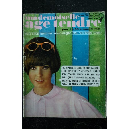 mademoiselle age tendre n°   8  1965 06 Sylvie VARTAN mariage - SHEILA Dick Rivers Rolling Stones