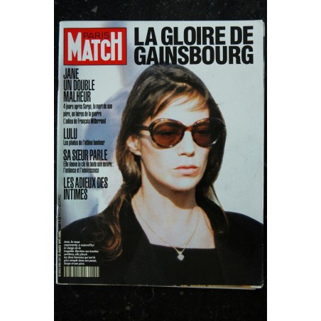 PARIS MATCH N° 2182 MARS 1991 SERGE GAINSBOURG JANE BIRKIN ANNE PARILLAUD MONTAND