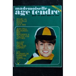 mademoiselle age tendre n°   4  1965 02 Christine Lebail Sylvie JP Belmondo Alain & Nathalie Delon Claude François