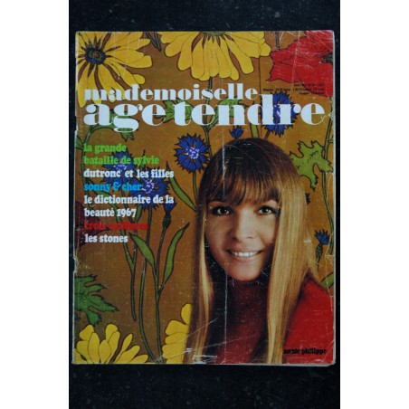 mademoiselle age tendre n°  30  1967 04 Cover Annie Philippe Sylvie Dutronc Sonny & Cher les Stones Hugues Aufray John Lennon