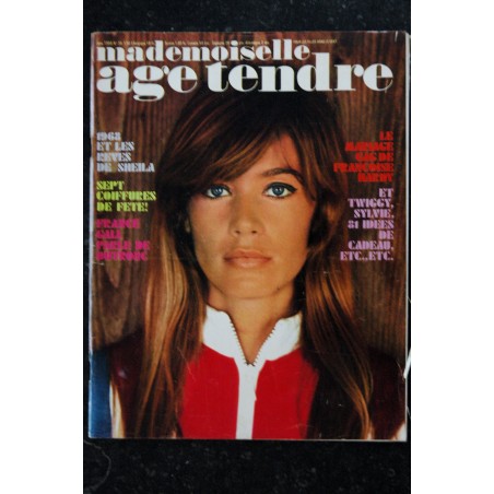 mademoiselle age tendre n°  39  1968 01 Cover Françoise Hardy Sheila france Gall Dutronc Twiggy Sylvie