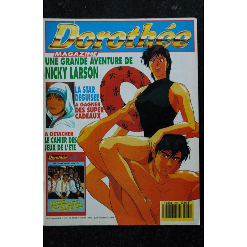 Dorothée Magazine 203 - Une grande aventure de Nicky Larson  - Poster  - 10 aout 1993