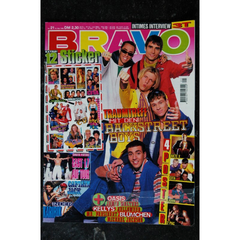 BRAVO German 1996 n°  21 -   15 mai   Backstreet Boys  - Posters voir liste