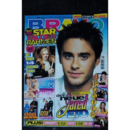 BRAVO German 1997 n°   3  -   9 janv.  Jared Leto - Love & sex BSB  - INCOMPLET  - Posters voir liste