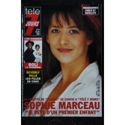 Télé 7 Jours  1724 *  1993  * Sophie Marceau Cover + 3 pages  BOLI David Hallyday JP Coffe Bjorn Borg