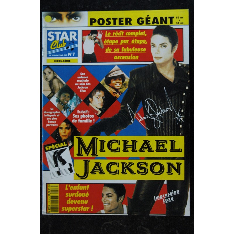 STAR CLUB  Hors Série 16 MICHAEL JACKSON Poster Géant 83 x 58 cm