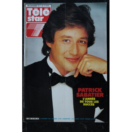 TELE STAR  475  4 nov. 1985  Patrick Sabatier cover + 4 p. - Priscilla Presley - Nicole Garcia - Jacques Faizant - Yves Rénier