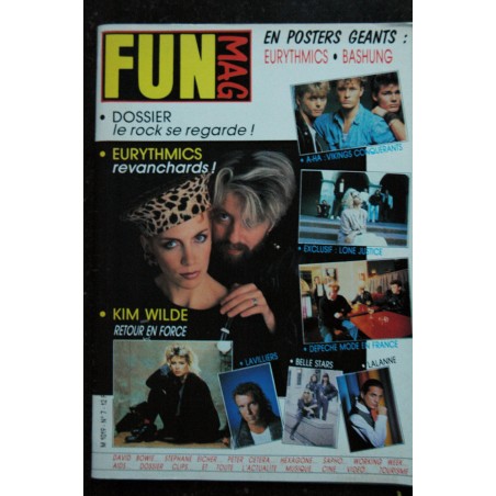 FUN MAG 007 1986 Eurythmics - Kim Wilde - Lavilliers - A-HA - Lalanne - Depeche Mode - Pas de Poster