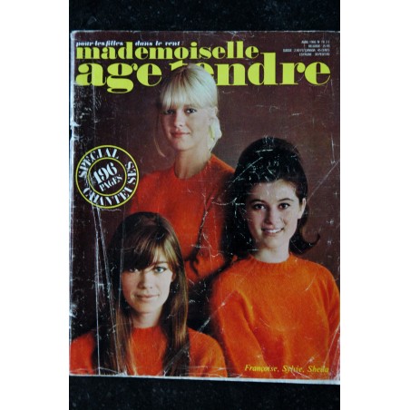 mademoiselle age tendre n°  8    * juin 1965 *  mariage de Sylvie VARTAN SHEILA