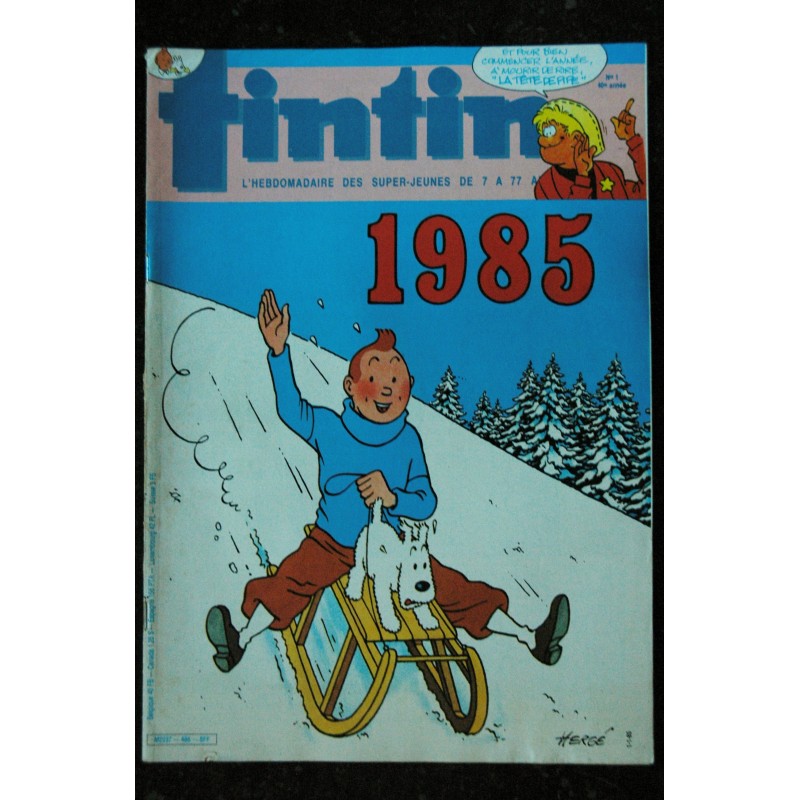 LE JOURNAL DE TINTIN 44 31 OCTOBRE 1957 COUVERTURE TINTIN HERGE COCCINELLE VOLKSWAGEN