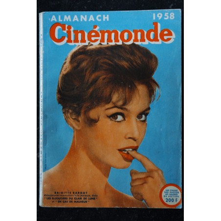 Cinémonde Almanach 1958 - Brigitte BARDOT - Elisabeth Taylor - Eddie Constantine ... 164 pages