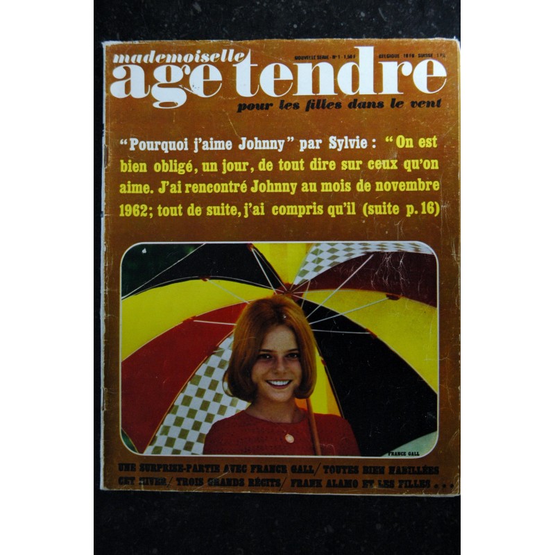 mademoiselle age tendre n°   1  1964 10 Cover France Gall  Johnny Sylvie France Gall Frank Alamo Just Jaeckin