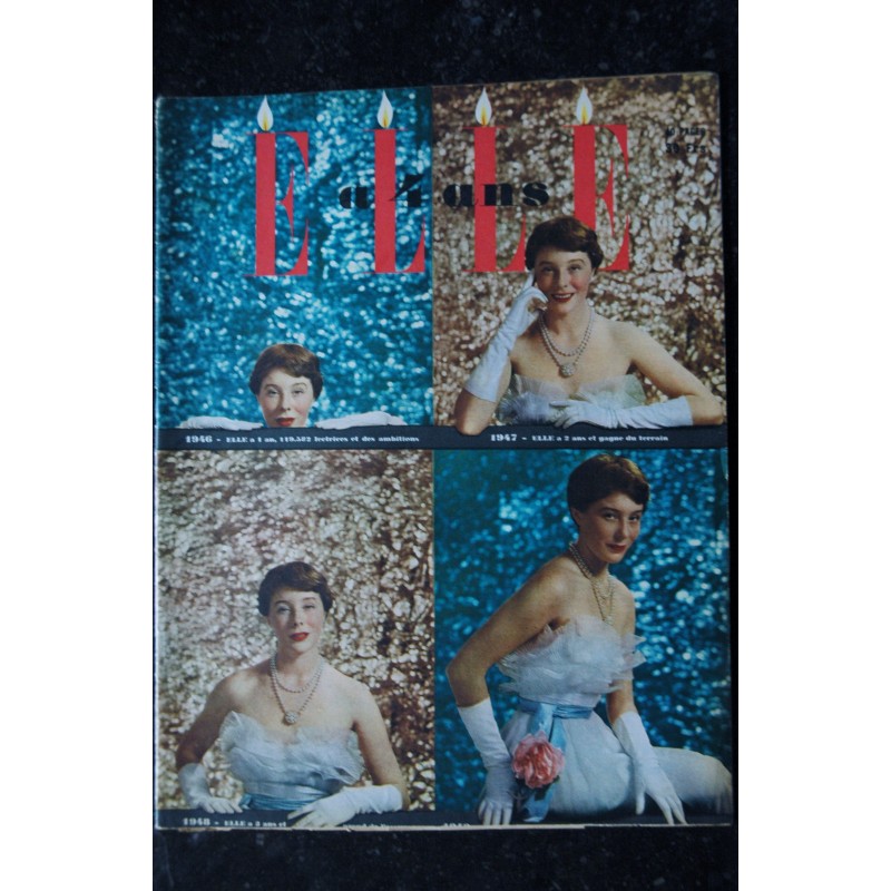 ELLE   207  14 nov. 1949 - Robe de tulle Blanc Jeanne Lanvin - 40 pages FASHION VINTAGE