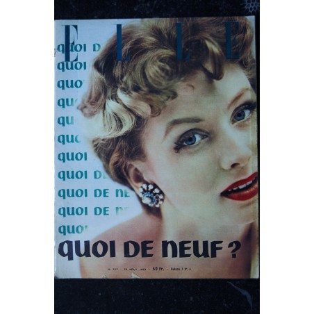 ELLE   352   25 août 1952 - Suzy clips Dior Quoi de neuf ? - Le fascino italien - 44 pages FASHION VINTAGE